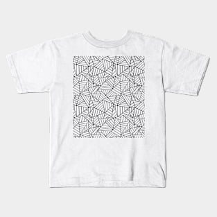 Abstract Lines New 2 White Kids T-Shirt